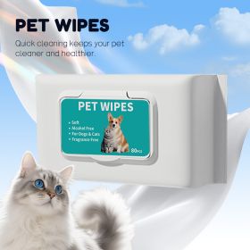 Pet Wipes For Dogs,Cats-Unscented,Alcohol-Free Gentle Grooming Wipes For Paws, Body,Bum-Quick Cleaning For Fresher, Healthier Pet-100 Sheets (Color: White)