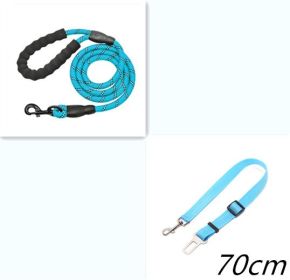 Reflective Dog Leash Nylon Pet Dog Leash Rope For Small Medium Large Dogs Walking Training Pet Suppiles (Color: Blue set)