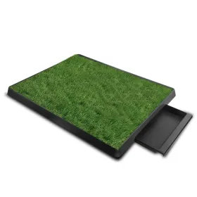Dog Potty Training Artificial Grass Pad Pet Cat Toilet Trainer Mat Puppy Loo Tray Turf (Option: Green)