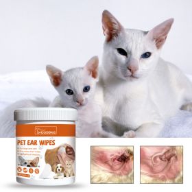 Yegbong Pet Ear Wipes Pet Ear Cleaning Anti-Odor Anti-Ear Mite Earwax Cleaning Wipes (Option: 60pcs)