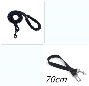 Reflective Dog Leash Nylon Pet Dog Leash Rope For Small Medium Large Dogs Walking Training Pet Suppiles (Color: Black set)