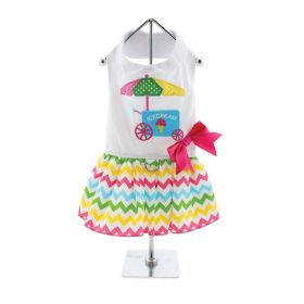 Ice Cream Cart Dress with Matching Leash (size: small)